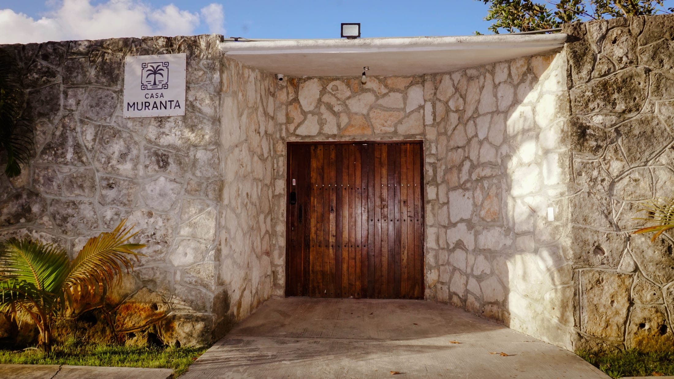 Wooden gate at the main entrance
